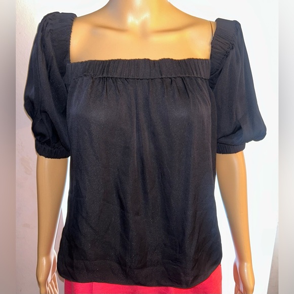 Milly,  black off the shoulder blouse. Sz. S - Picture 2 of 8